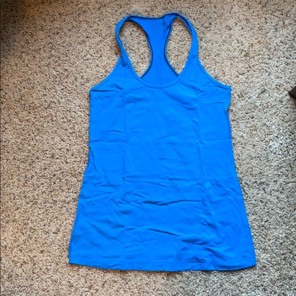 Lulu Cool Racerback Tank, blue sz 10